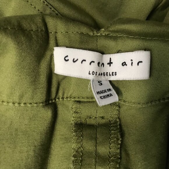 CURRENT AIR - WOMEN'S SMALL -GREEN COTTON BLEND OVERALLS ~ WIDE LEG TROUSERS - Picture 3 of 4